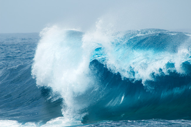 Обои картинки фото природа, вода, blue, ocean, sea, wave, море, волна, seascape, брызги, океан