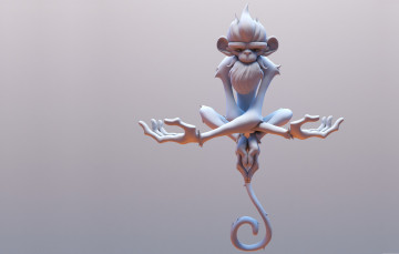 Картинка 3д+графика юмор+ humor обезьянка арт поза fabio wasques frostfire monkey