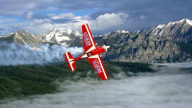 Обои картинки фото авиация, лёгкие, одномоторные, самолёты, горы