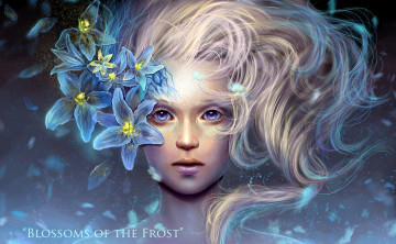 Картинка фэнтези девушки цветы лилии