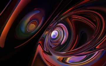 Картинка strands 3д графика fractal фракталы узор краски
