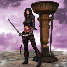 Картинка 3д графика fantasy фантазия мечи чаша