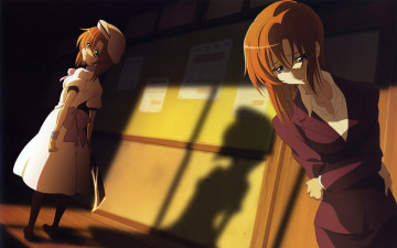 Картинка аниме higurashi no naku koro ni девушки ryuuguu rena