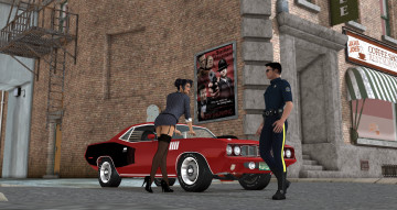 Картинка автомобили 3d+car&girl полицейский автомобиль девушка фон взгляд