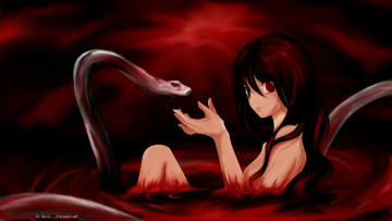 Картинка аниме животные +существа кровь змея emi ishakawa yumi akimoto демон art черная магия обряд zekkyou gakkyuu