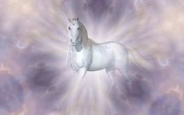 Картинка фэнтези единороги фон лошадь
