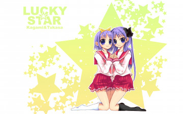 Картинка аниме lucky+star фон взгляд девушки