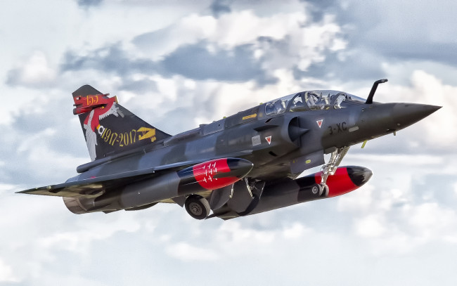 Обои картинки фото dassault mirage 2000d 3-cx, авиация, боевые самолёты, истребитель