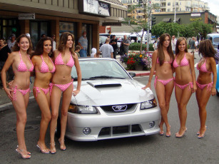 Картинка автомобили авто девушками
