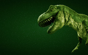 Картинка 3д графика animals животные зеленый пасть зубы хищник динозавр