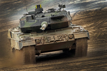 Картинка техника военная танк орудие башня полигон