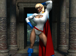 Картинка 3д+графика фантазия+ fantasy супермен взгляд девушка