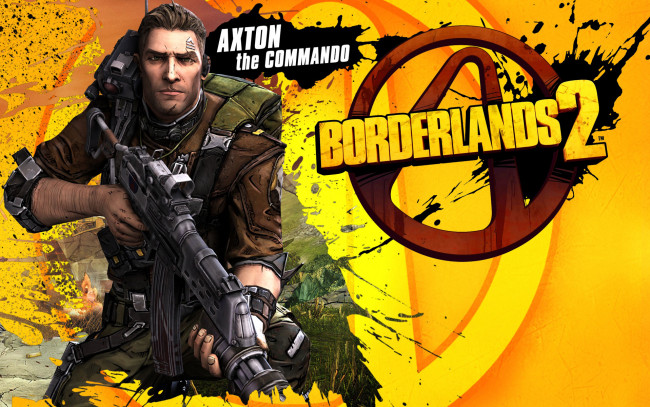 Обои картинки фото видео игры, borderlands 2, фон, оружие, воин