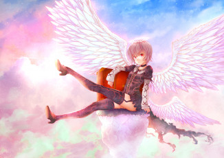 Картинка аниме ангелы +демоны puma hyuma1219 арт девушка крылья ангел