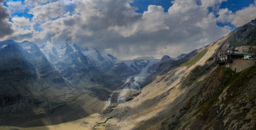 Картинка природа горы панорама облака