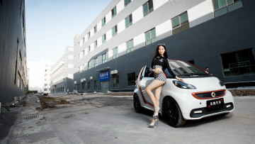 Картинка автомобили -авто+с+девушками азиатка девушка автомобиль взгляд фон