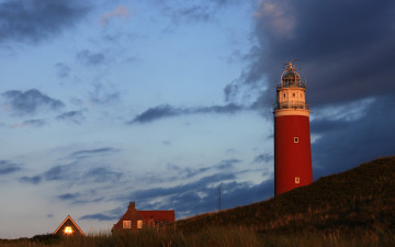 Картинка природа маяки пейзаж маяк небо закат свет