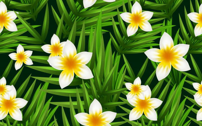 Обои картинки фото векторная графика, цветы , flowers, фон, цветы, листья