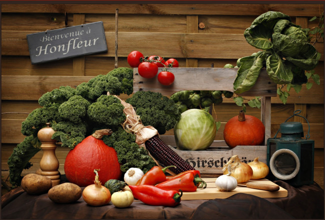 Обои картинки фото еда, овощи, снедь, капуста, картошка, початок, кукуруза, лук, перец, помидоры, томаты, тыква