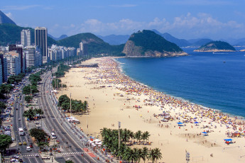 Картинка copacabana+beach +rio+de+janeiro +brazil города рио-де-жанейро+ бразилия простор