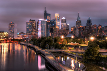 Картинка города -+огни+ночного+города schuylkill филадельфия огни ночь