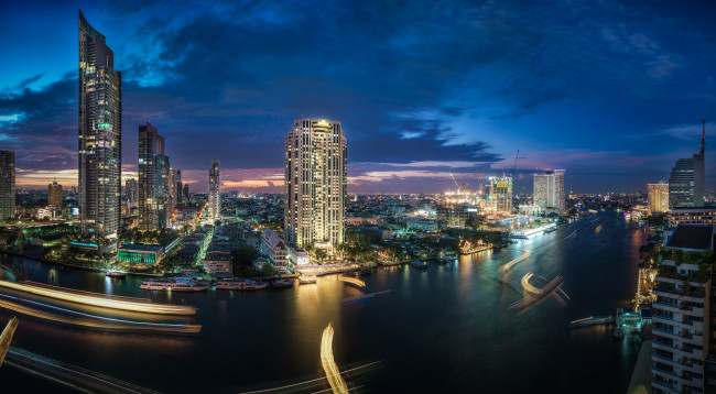 Обои картинки фото chao phraya river, города, бангкок , таиланд, простор
