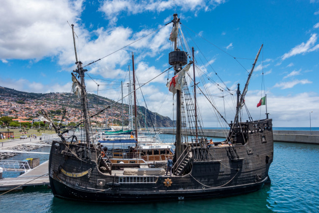 Обои картинки фото santa maria de colombo, корабли, парусники, каравела