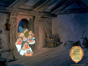 Картинка мультфильмы snow white and the seven dwarfs disney гномы