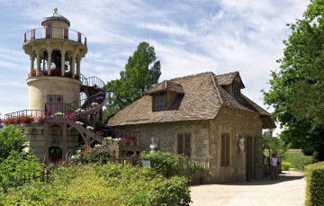 Картинка деревня королевы марии антуанетты versailles франция города здания дома дом