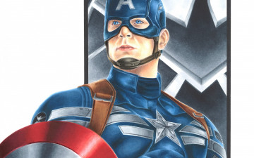 Картинка рисованное кино steve rogers captain america art marvel comics