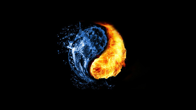 Обои картинки фото 3д графика, инь-Янь , yin yang, темный