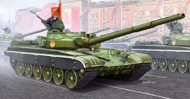 Обои картинки фото рисованное, армия, парад, танк