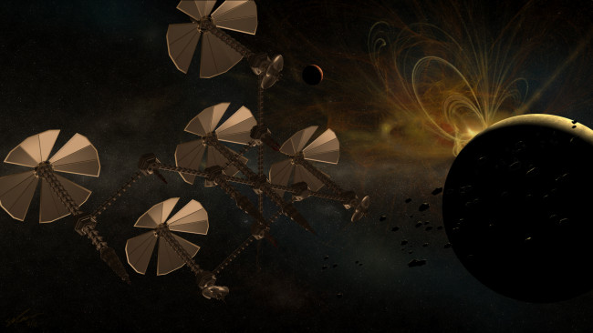 Обои картинки фото 3д графика, космические корабли,  звездолеты , spaceships,  starships, галактики, вселенная, полет, космический, корабль