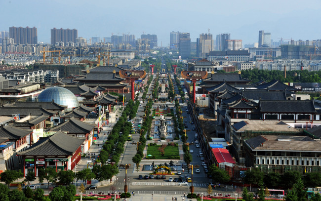 Обои картинки фото сиань,  китай, города, - панорамы, провинция, шэньси, азия, китай, город