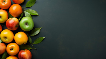 обоя еда, яблоки, разноцветные, фрукты
