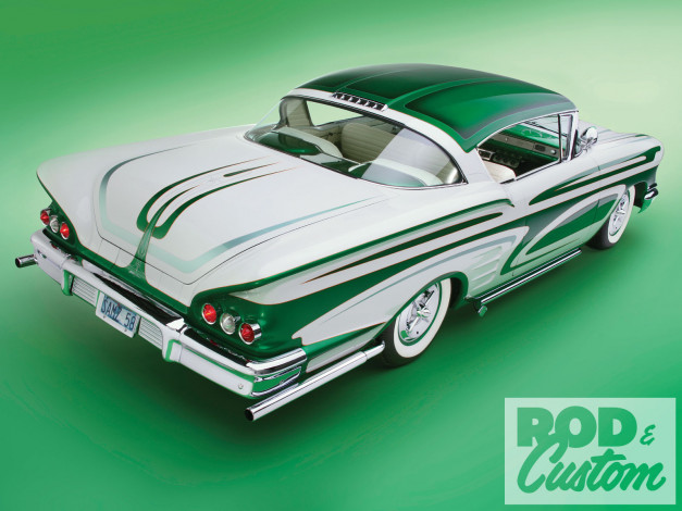 Обои картинки фото 1958, chevrolet, impala, автомобили