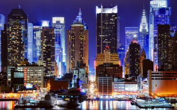 Картинка города нью йорк сша 45th street night times square manhattan new york nyc ночь нью-йорк огни