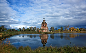 Картинка города православные церкви монастыри озеро пейзаж