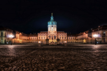 Картинка германия берлин charlottenburg города огни ночь замок