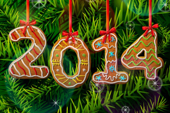 Картинка праздничные векторная+графика+ новый+год цифры елка