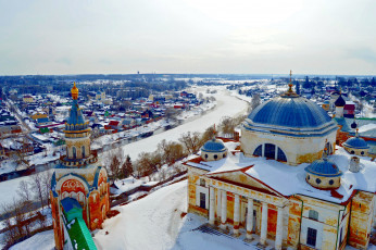 обоя торжок , россия, города, - панорамы, улицы, зима