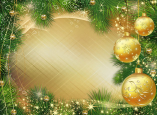 обоя праздничные, векторная графика , новый год, графика, шарики, ёлка, снежинки, елка, новый, год, шары, рождество
