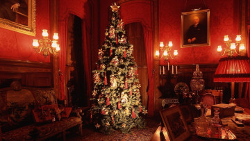 Картинка праздничные Ёлки гостиная елка портрет подарки