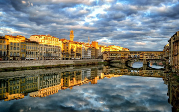 Картинка города флоренция+ италия мост река