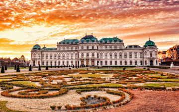 Картинка города вена+ австрия belvedere palace