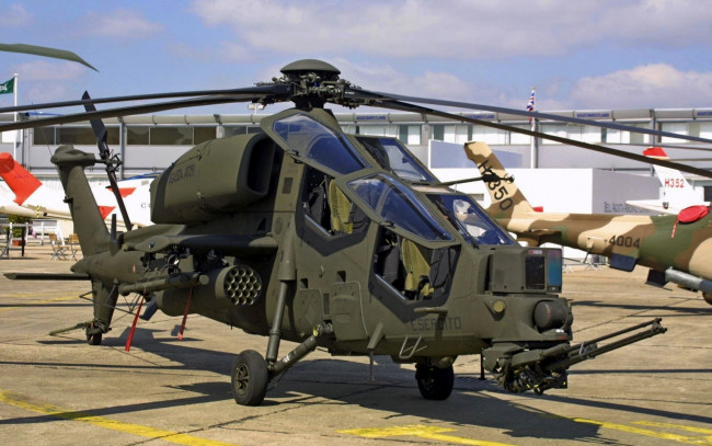 Обои картинки фото agusta a129 mangusta, авиация, вертолёты, agusta, a129, mangusta, ударный, вертолет, военная