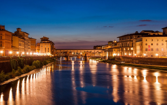 Обои картинки фото города, флоренция , италия, мост, река