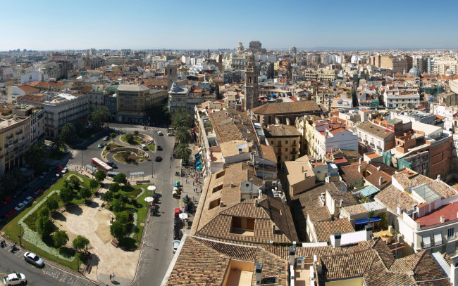 Обои картинки фото города, валенсия , испании, панорама