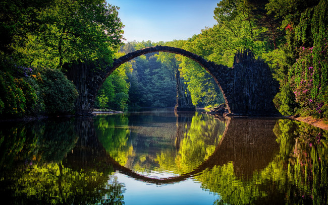 Обои картинки фото природа, реки, озера, мост, река