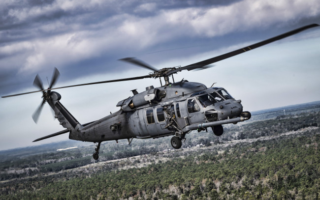 Обои картинки фото sikorsky hh-60 pave hawk, авиация, вертолёты, ввс, сша, военные, вертолеты, 4k, pave, hawk, hh60, sikorsky